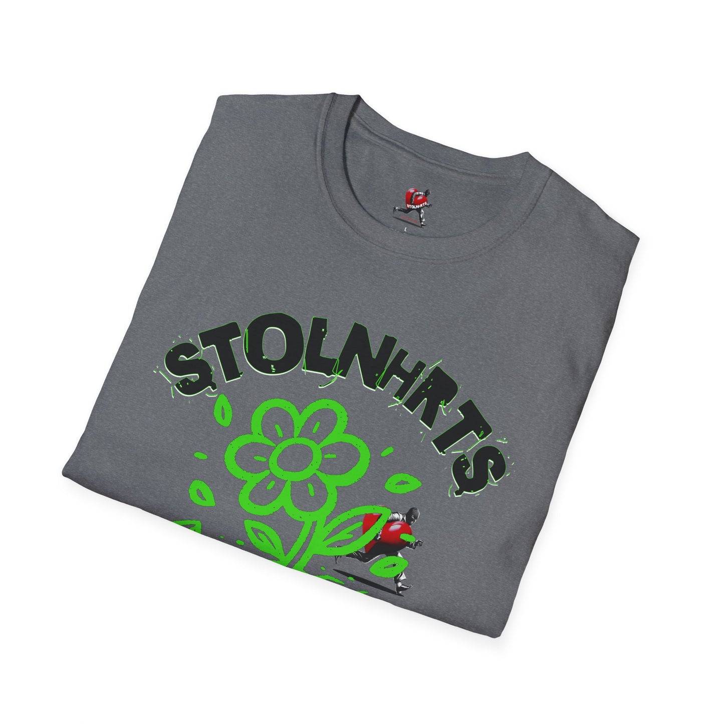 STOLNHRTS Concrete Ascension Green Flower T-shirt - STOLNHRTS Apparel Co.T-Shirt