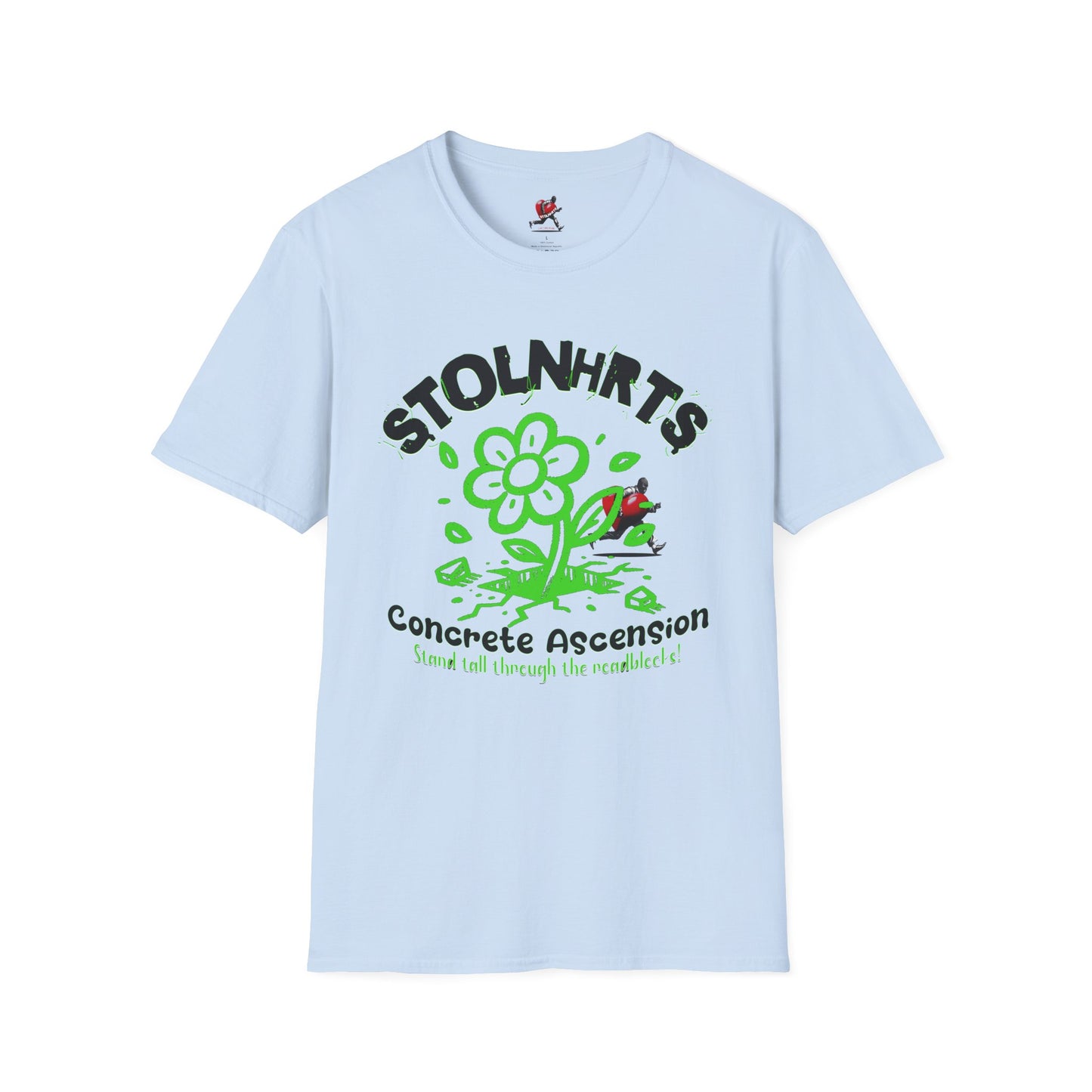 STOLNHRTS Concrete Ascension Green Flower T-shirt - STOLNHRTS Apparel Co.T-Shirt