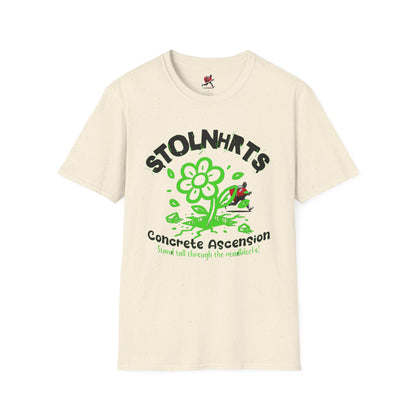 STOLNHRTS Concrete Ascension Green Flower T-shirt - STOLNHRTS Apparel Co.T-Shirt