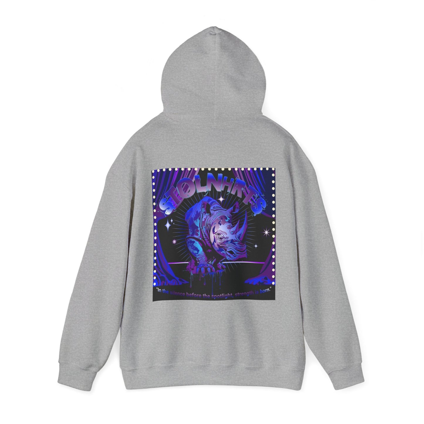 STOLNHRTS Blue - Purple Rhino Hoodie - STOLNHRTS Apparel Co.Hoodie