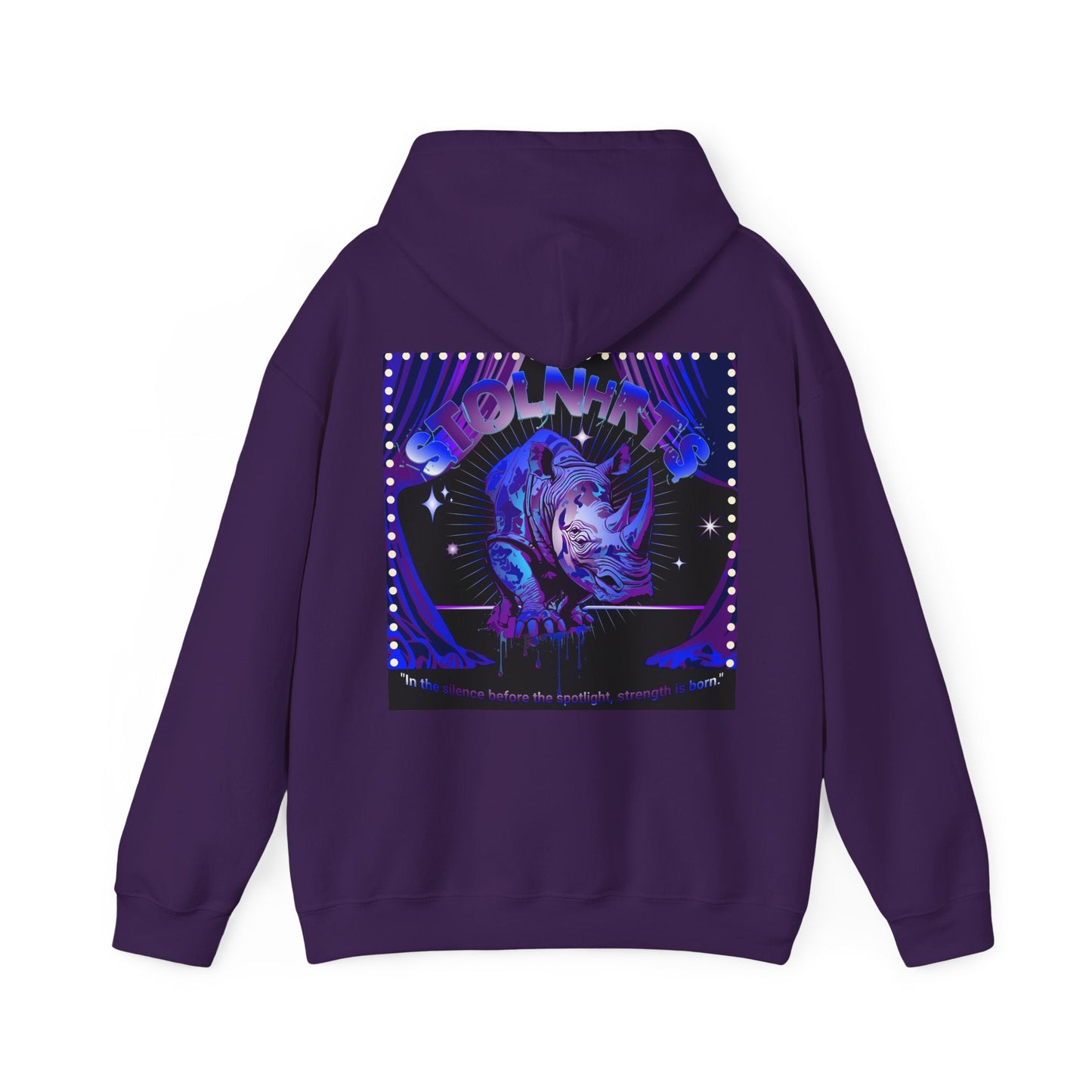 STOLNHRTS Blue - Purple Rhino Hoodie - STOLNHRTS Apparel Co.Hoodie