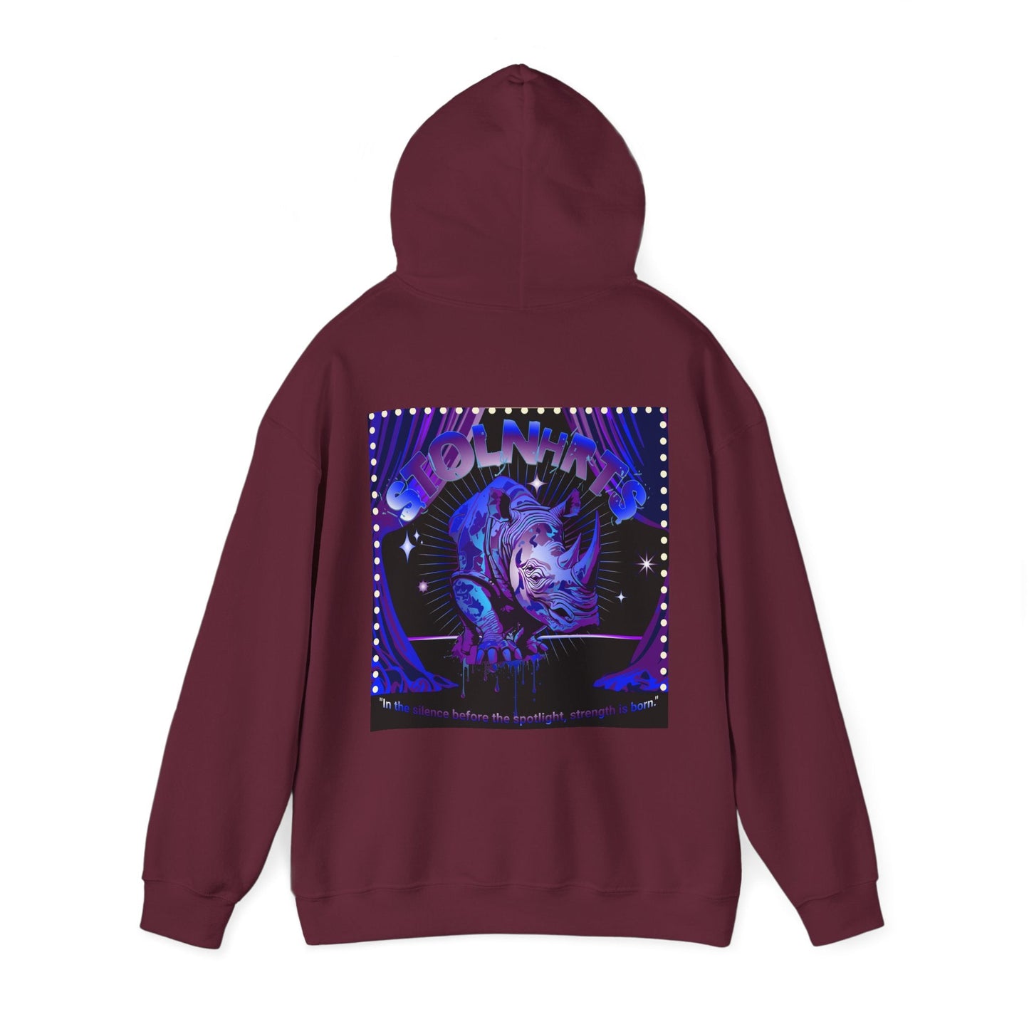 STOLNHRTS Blue - Purple Rhino Hoodie - STOLNHRTS Apparel Co.Hoodie