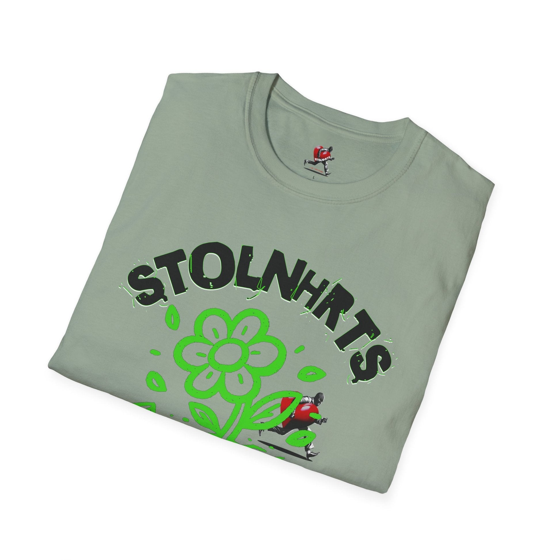 STOLNHRTS Concrete Ascension Green Flower T-shirt - STOLNHRTS Apparel Co.T-Shirt