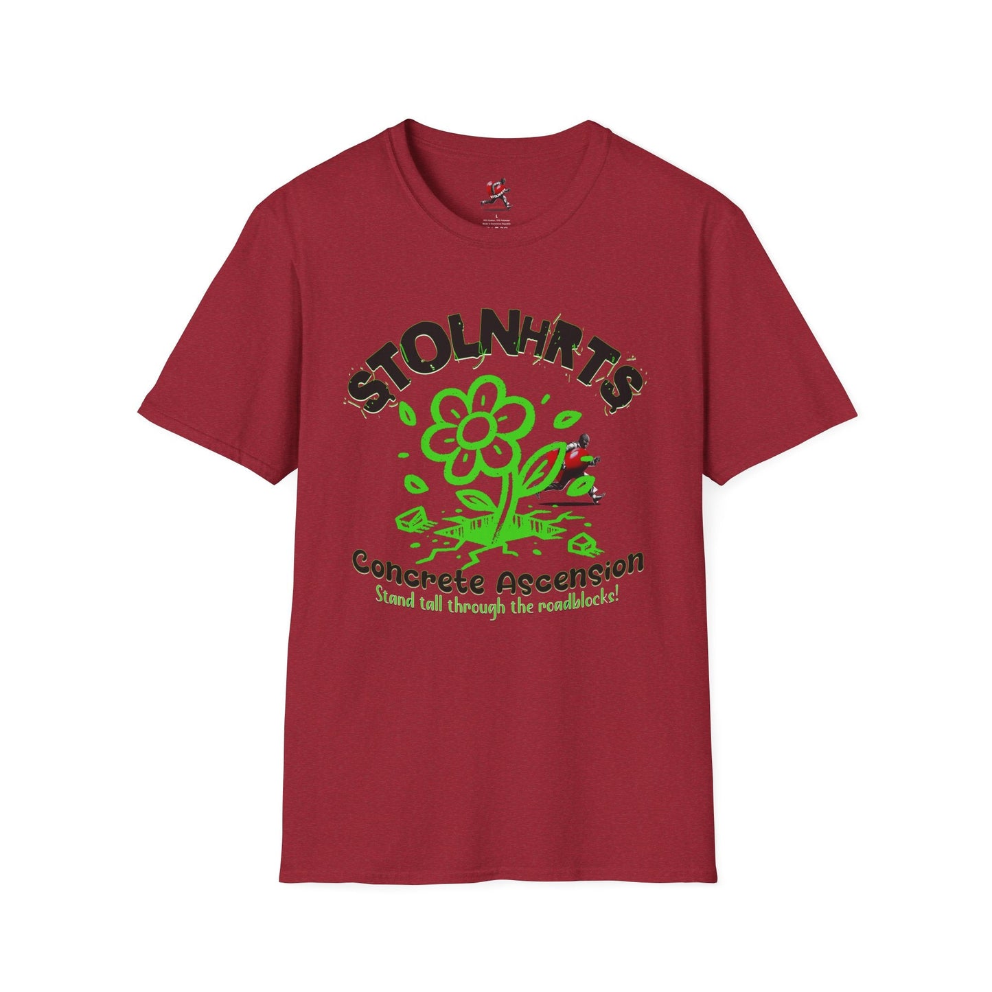 STOLNHRTS Concrete Ascension Green Flower T-shirt - STOLNHRTS Apparel Co.T-Shirt