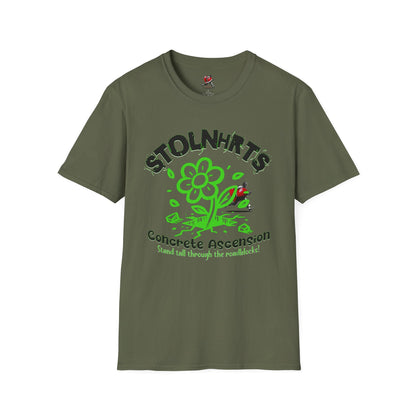 STOLNHRTS Concrete Ascension Green Flower T-shirt - STOLNHRTS Apparel Co.T-Shirt