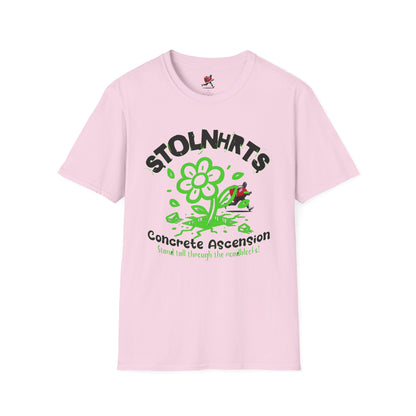 STOLNHRTS Concrete Ascension Green Flower T-shirt - STOLNHRTS Apparel Co.T-Shirt