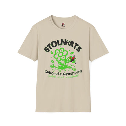 STOLNHRTS Concrete Ascension Green Flower T-shirt - STOLNHRTS Apparel Co.T-Shirt