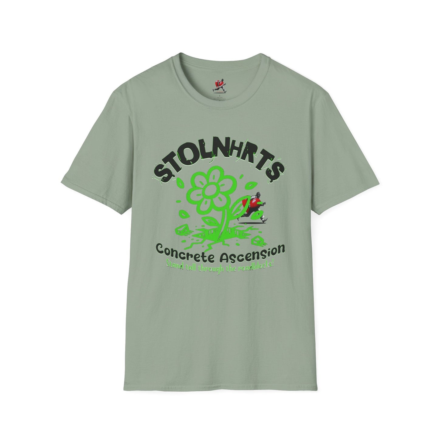 STOLNHRTS Concrete Ascension Green Flower T-shirt - STOLNHRTS Apparel Co.T-Shirt