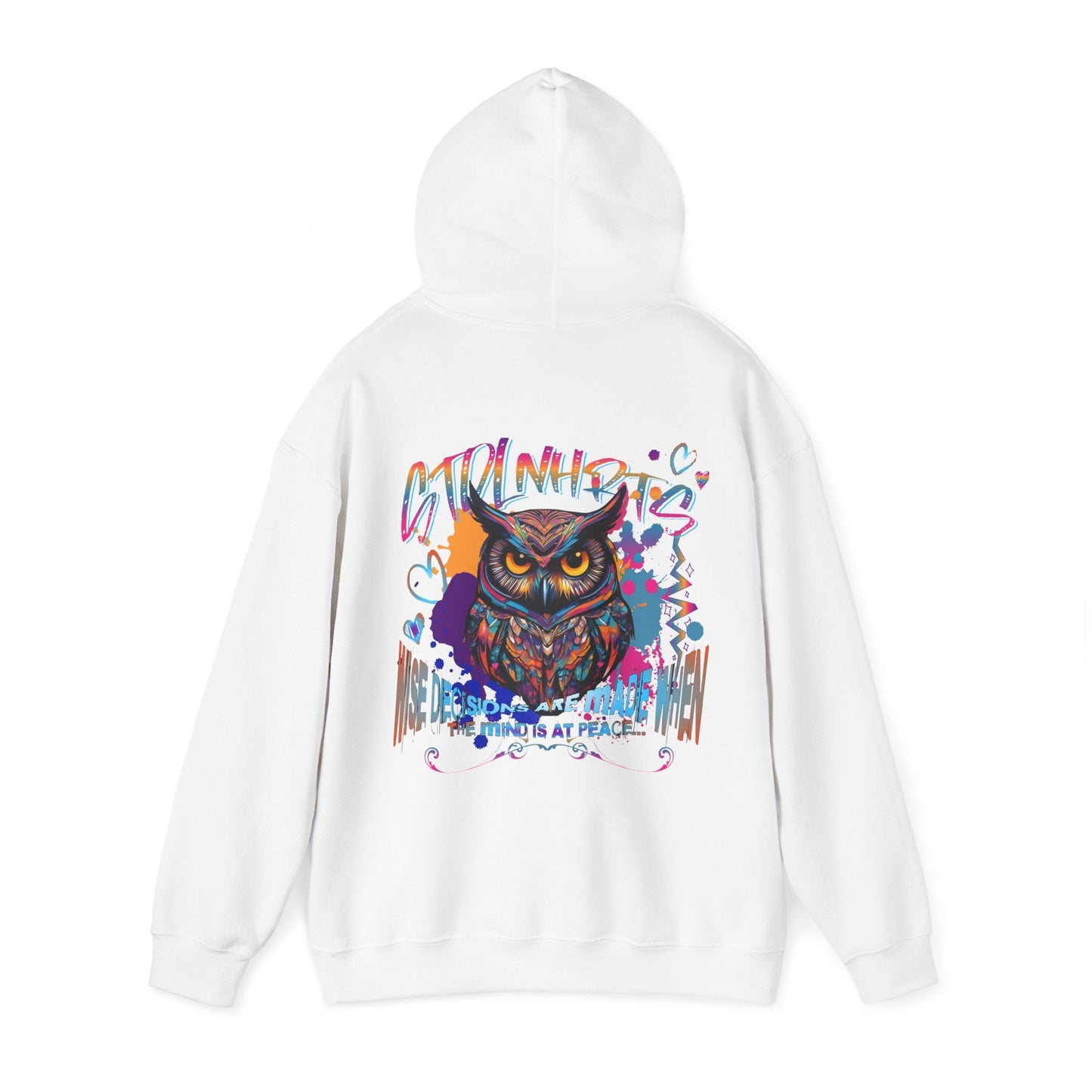 STOLNHRTS Wise Decisions Owl Hoodie - STOLNHRTS Apparel Co.Hoodie