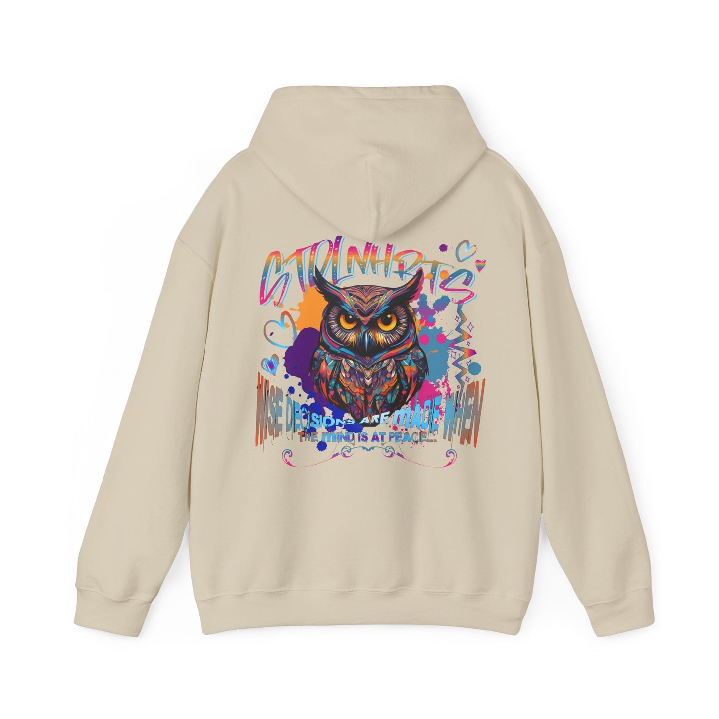 STOLNHRTS Wise Decisions Owl Hoodie - STOLNHRTS Apparel Co.Hoodie