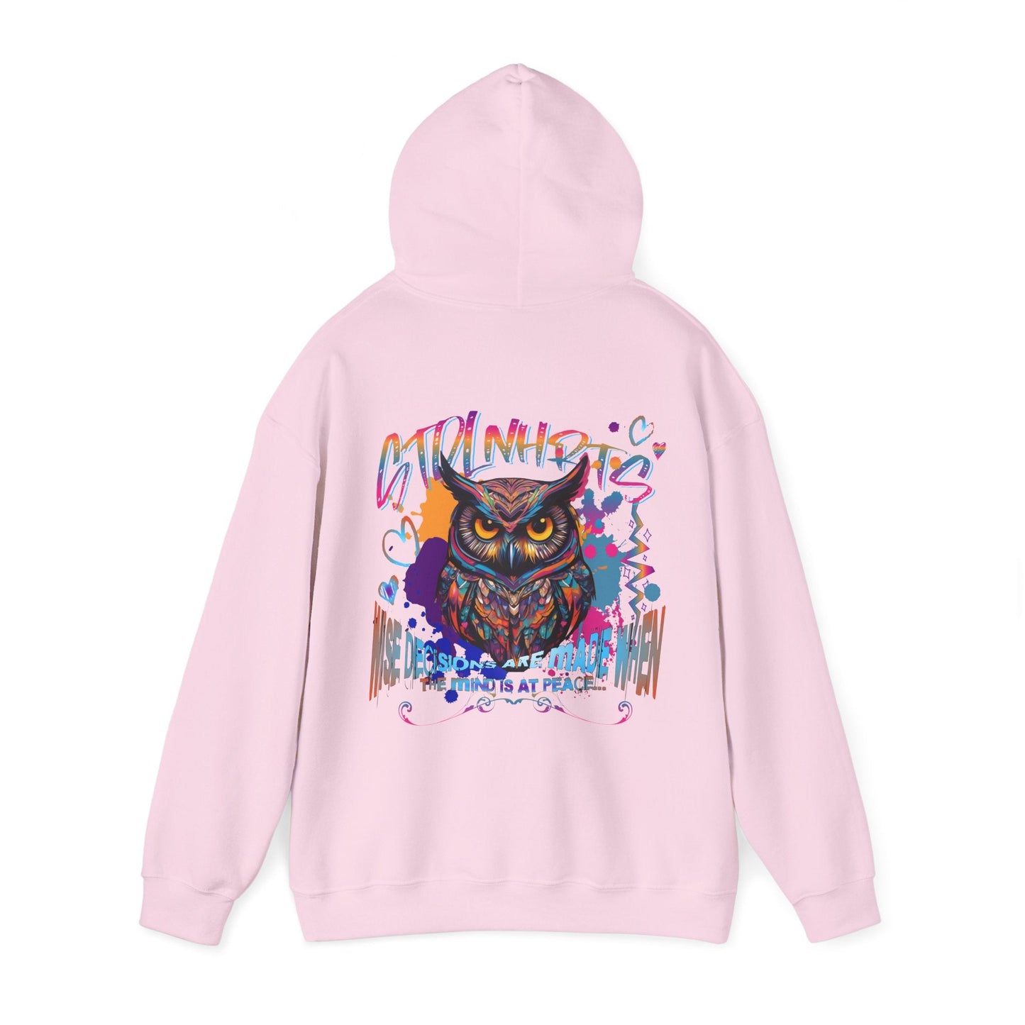 STOLNHRTS Wise Decisions Owl Hoodie - STOLNHRTS Apparel Co.Hoodie